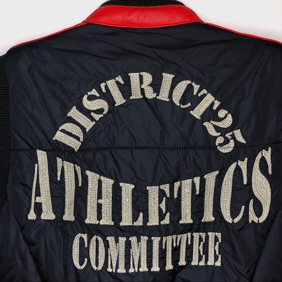 Replay Quilted Bomber Vest Black Red Jacket - Picture 6 of 8